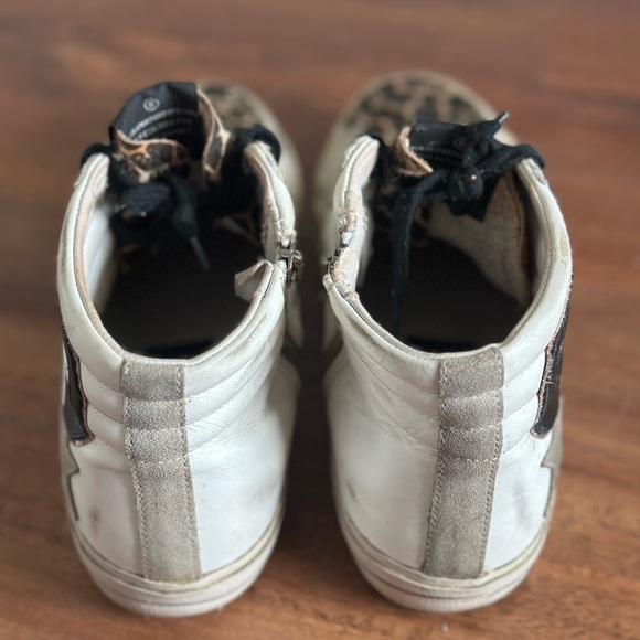 Golden Goose Leopard Print High-Top Sneakers - Picture 3 of 4